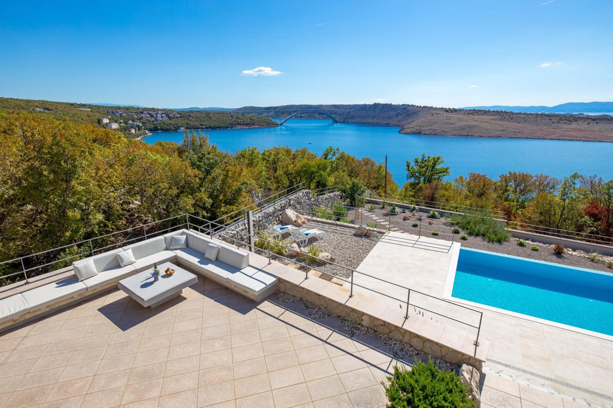 Luxury Villa Ostro With Pool & Krk Bridge View Kraljevica Esterno foto