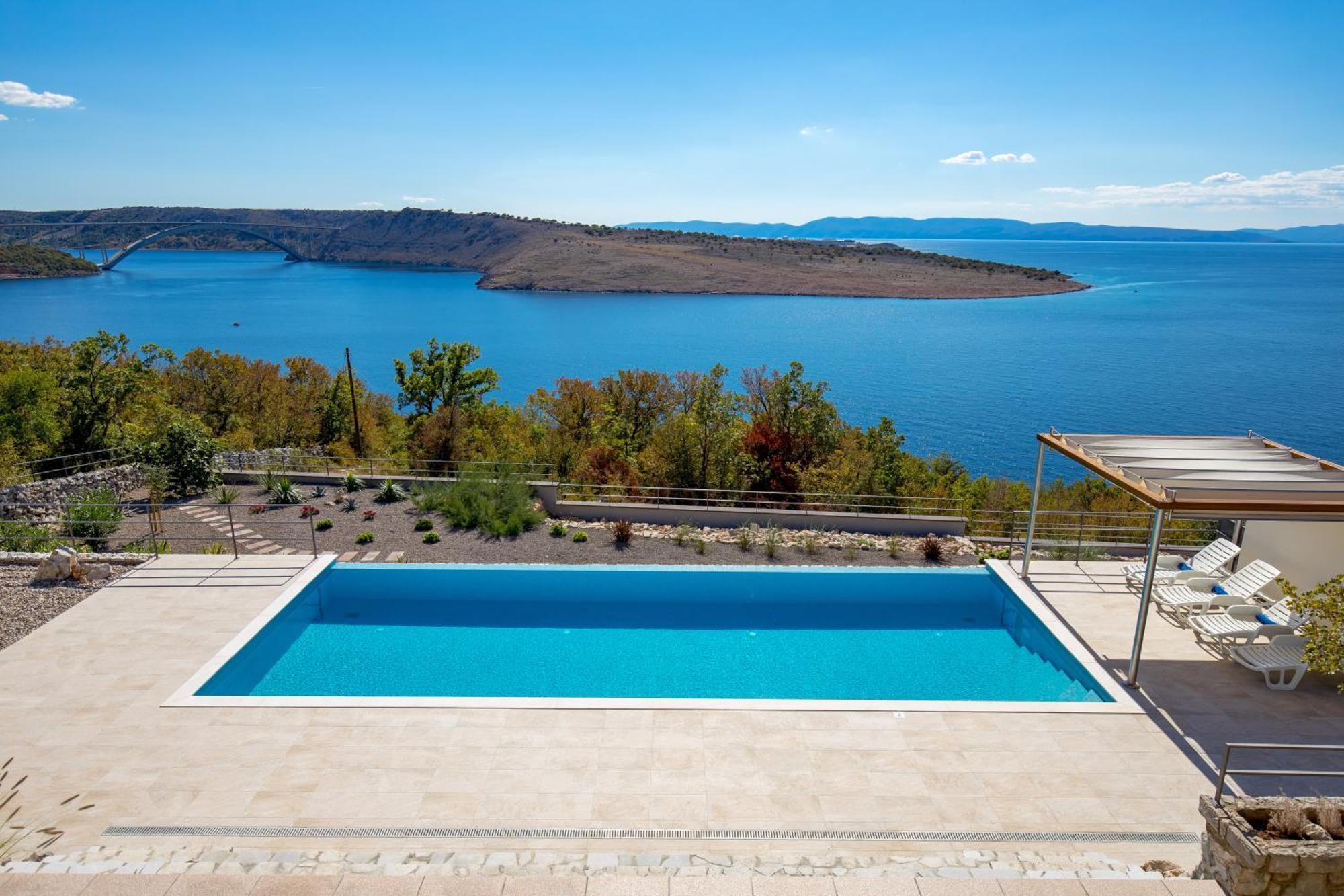 Luxury Villa Ostro With Pool & Krk Bridge View Kraljevica Esterno foto