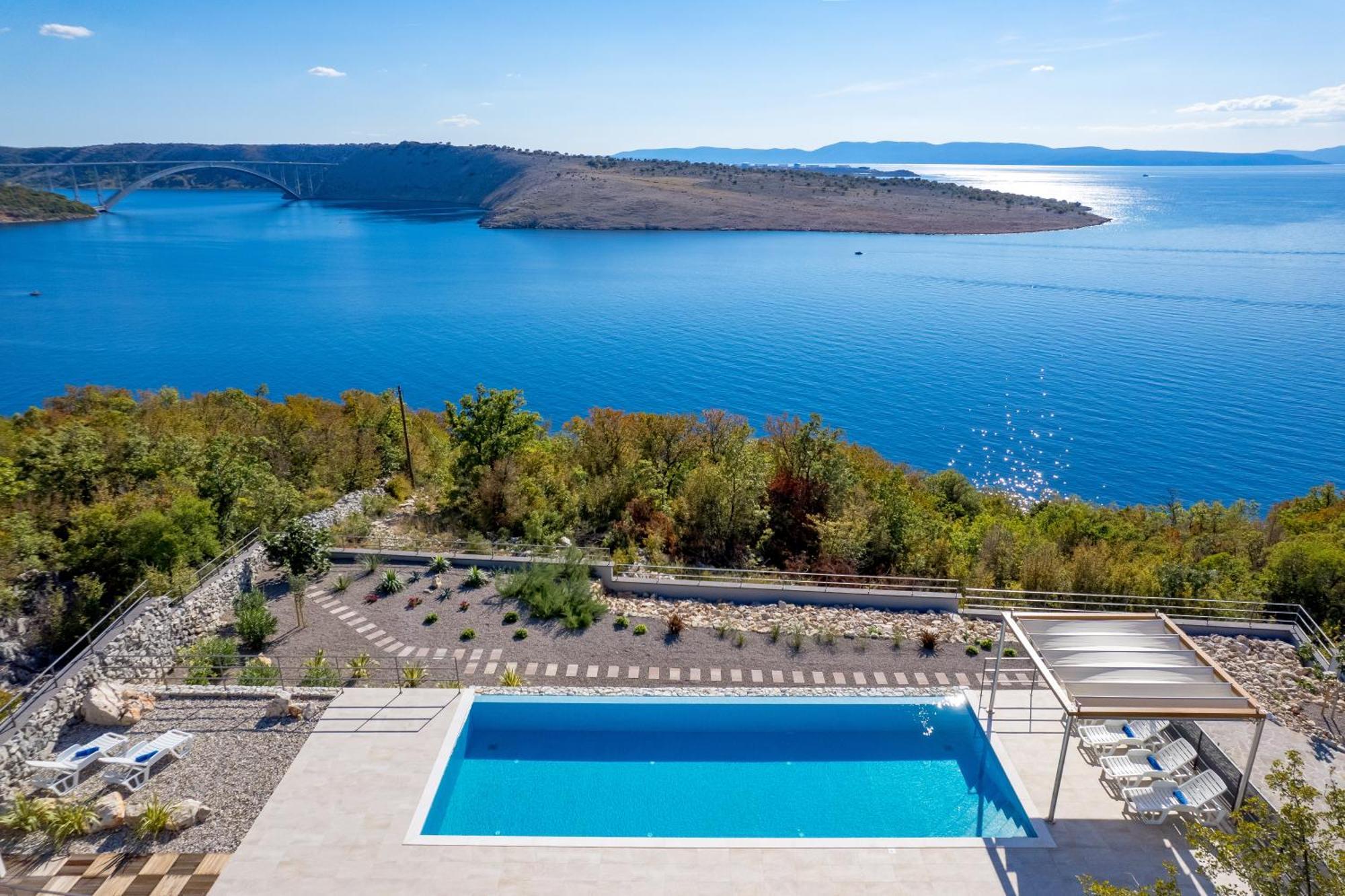 Luxury Villa Ostro With Pool & Krk Bridge View Kraljevica Esterno foto