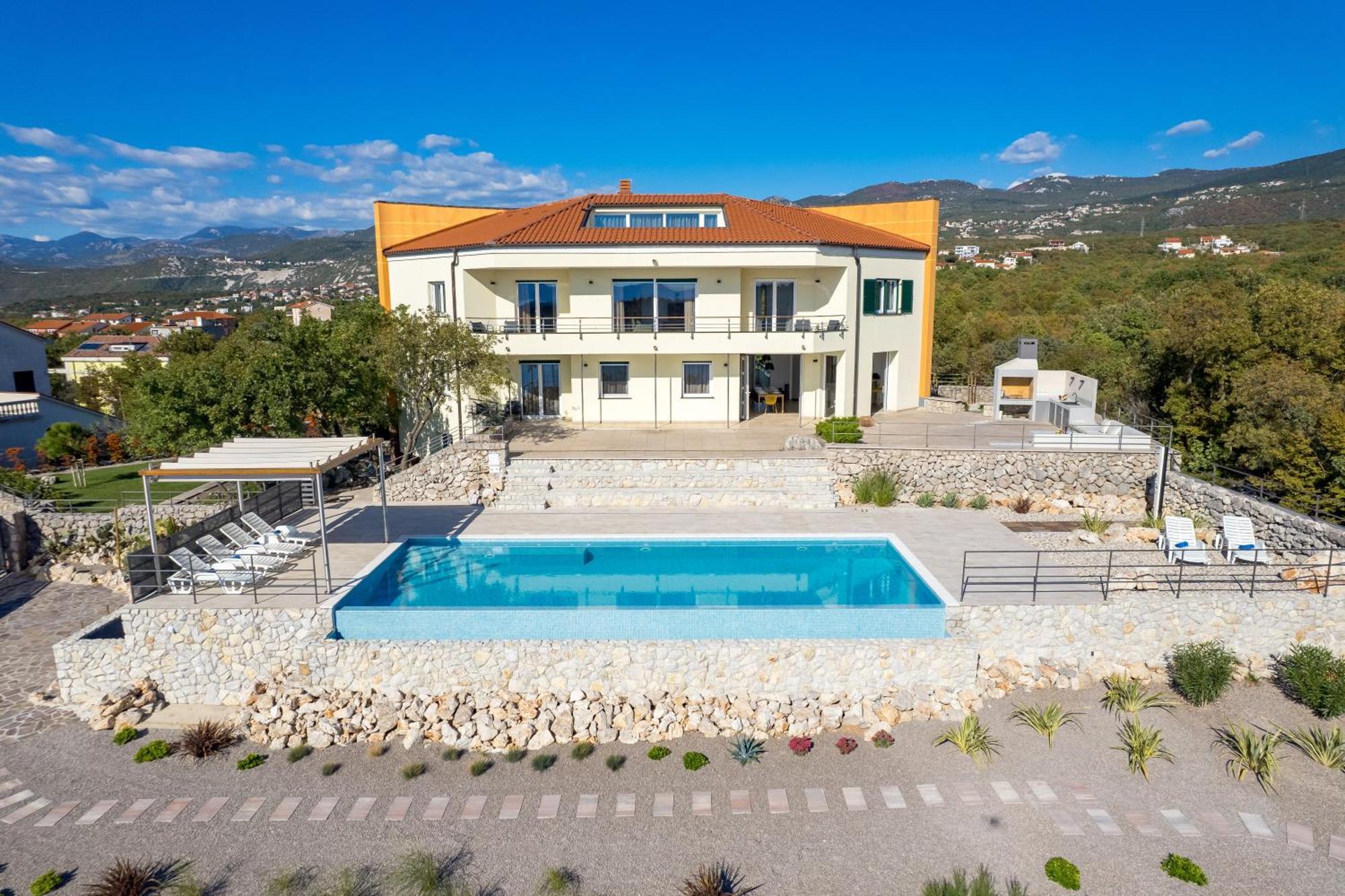 Luxury Villa Ostro With Pool & Krk Bridge View Kraljevica Esterno foto